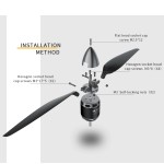 T-MOTOR TF16*8 Glider&UAV Vtol Uav Drone Model Cf Epoxy Aircraft 16inch Propeller for Vtol Airplane